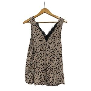 Daytrip Animal Print Top with Black Accents